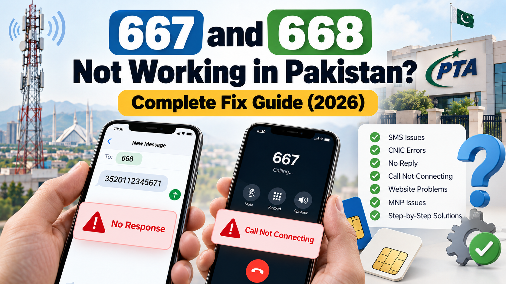 667 and 668 Not Working in Pakistan? Self-Check Troubleshooting Guide (2026)