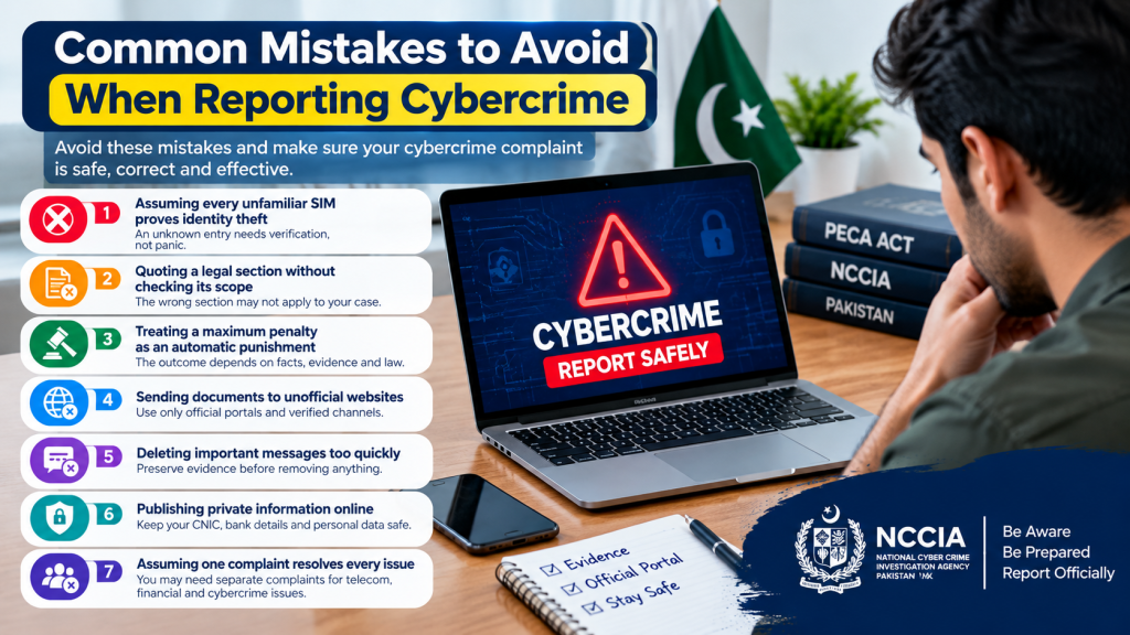 Common mistakes to avoid when reporting cybercrime in Pakistan