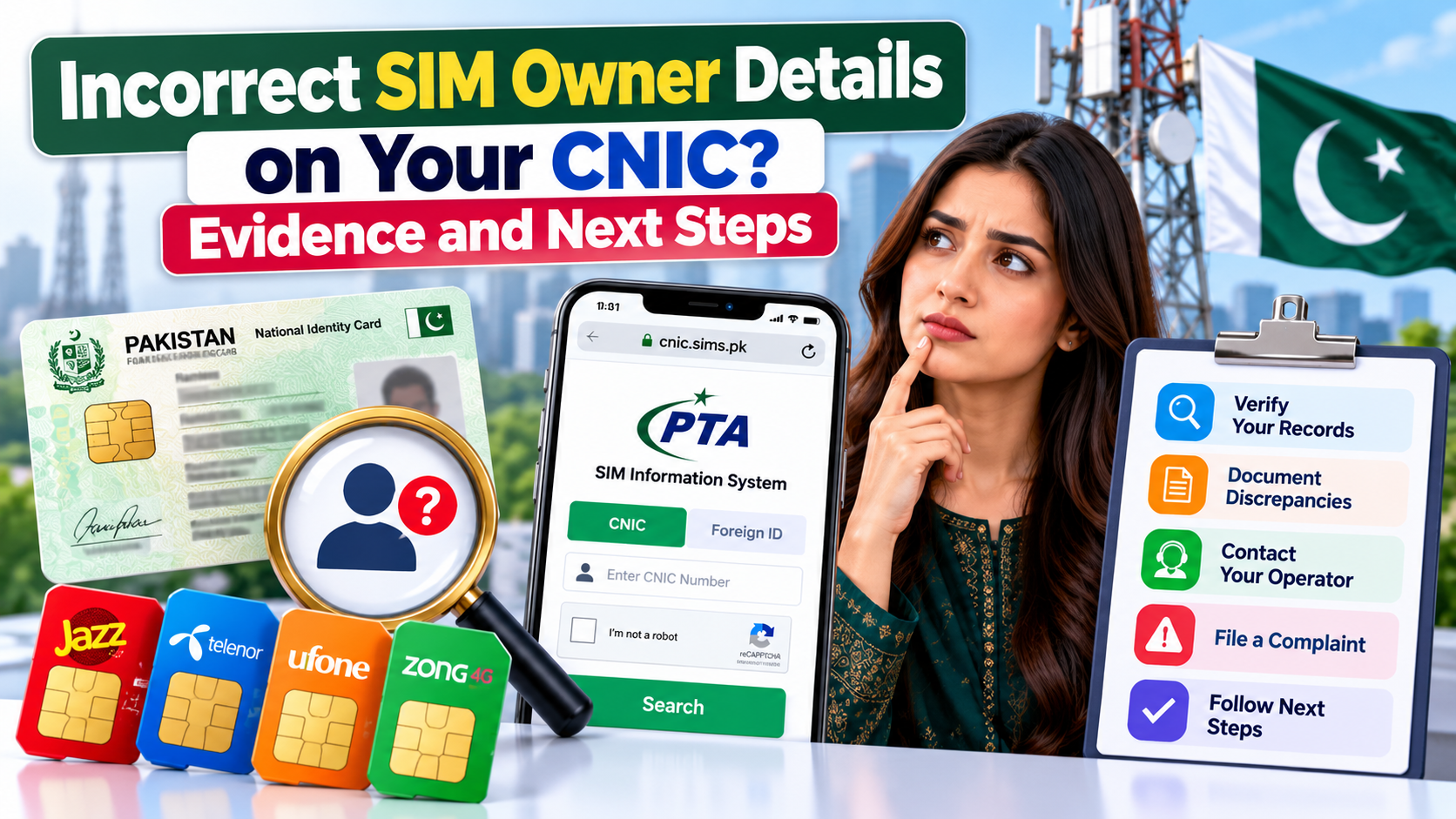 Incorrect SIM Owner Details on Your CNIC? Evidence and Next Steps