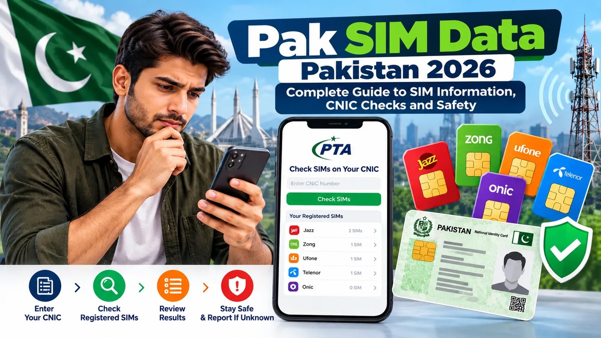 Pak SIM Data Pakistan 2026: Complete Guide to SIM Information, CNIC Checks and Safety