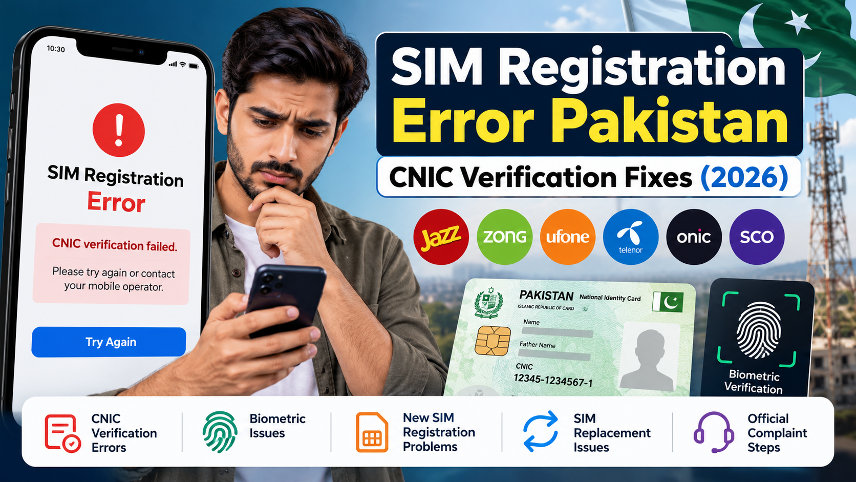 SIM Registration Error in Pakistan: How to Diagnose CNIC Verification Problems and Fix Them (2026)