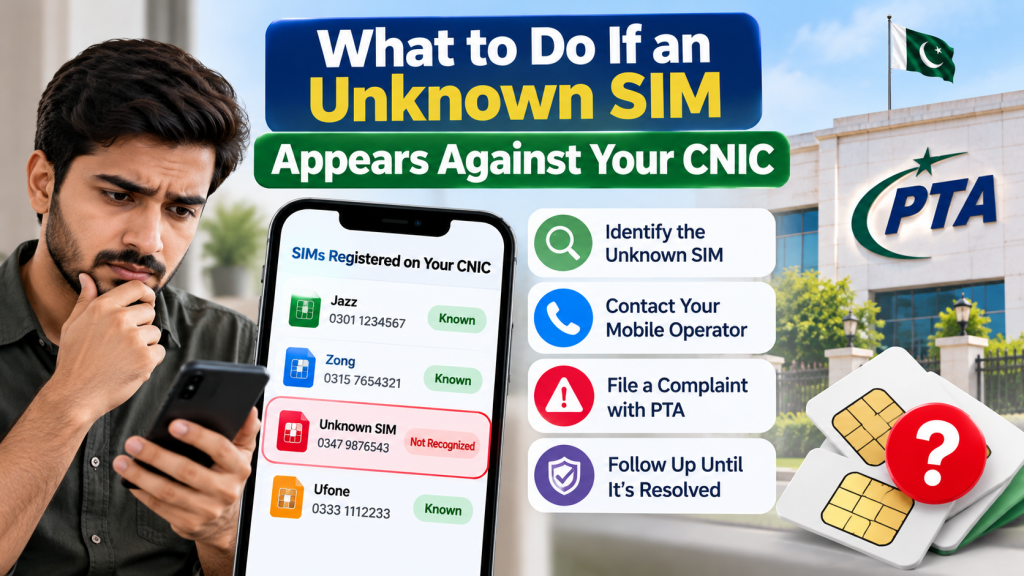 What to do if an unknown SIM appears against your CNIC in Pakistan