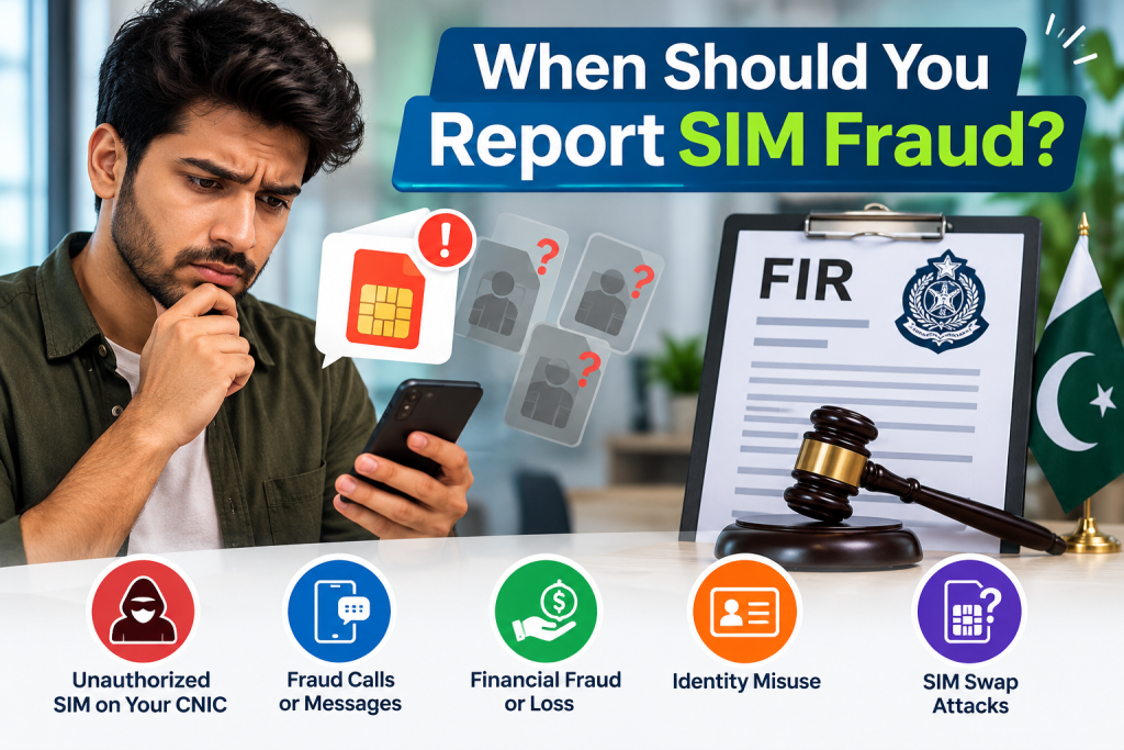 When should you report SIM fraud in Pakistan